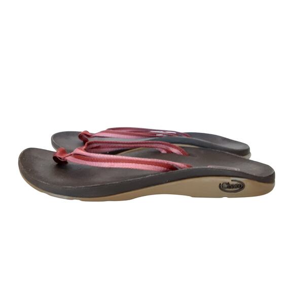 Chaco Flip X Comfort Thong Sandals Coral Brown Flip Flops Womens 8 Outdoors - Picture 3 of 5